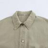 Women's European & American Style French Design Washed Shirt Jacket