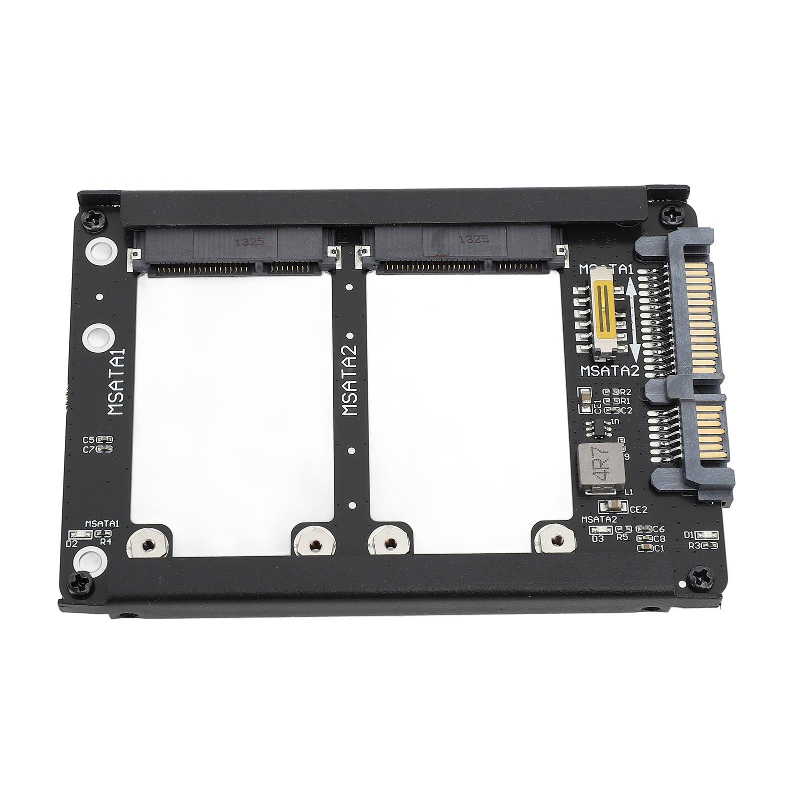 

Подвійний адаптер Msata SSD на 2.5-дюймовий SATA III 6 Гбіт/с Підтримує гарячу заміну Карта адаптера SATA III SSD з