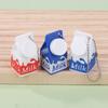 Lactose And Tolerant Pill Holder Mini Milk Carton Keychain Portable Storage Box Backpack Purse Handbag Keychain Pill Container