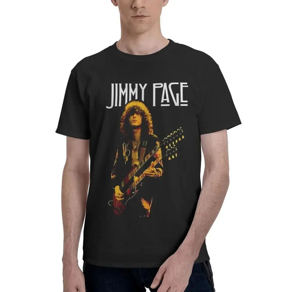 Jimmy Page 100 Cotton Casual Breathable Confortable Unisexga Short Sleeve Tshirt Funny Shirt