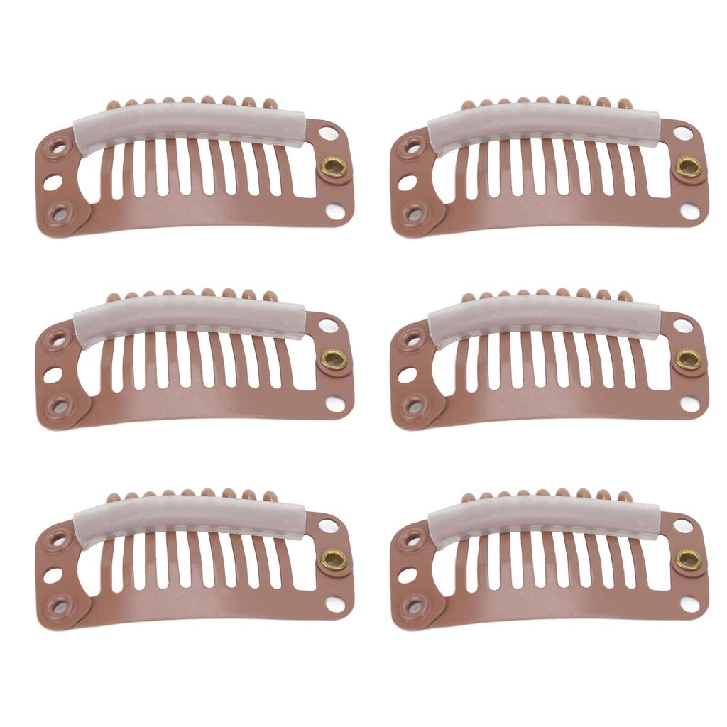 40pcs Hair Wig Clips Stainless Steel 9 Teeth Firmly Hold Hair Extension Hairpiece Clip 32mm