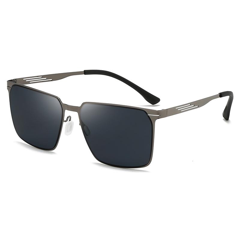 Square Frame Men'S Metal Sunglasses  Fashion Driving Uv Proof Hd Sunglasses 5133