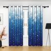 2pcs Dreamy Snow Pattern Blackout Curtains Blue Sky Winter Snow Scenery Curtains For Bedroom Simple Style Home Interior Curtains