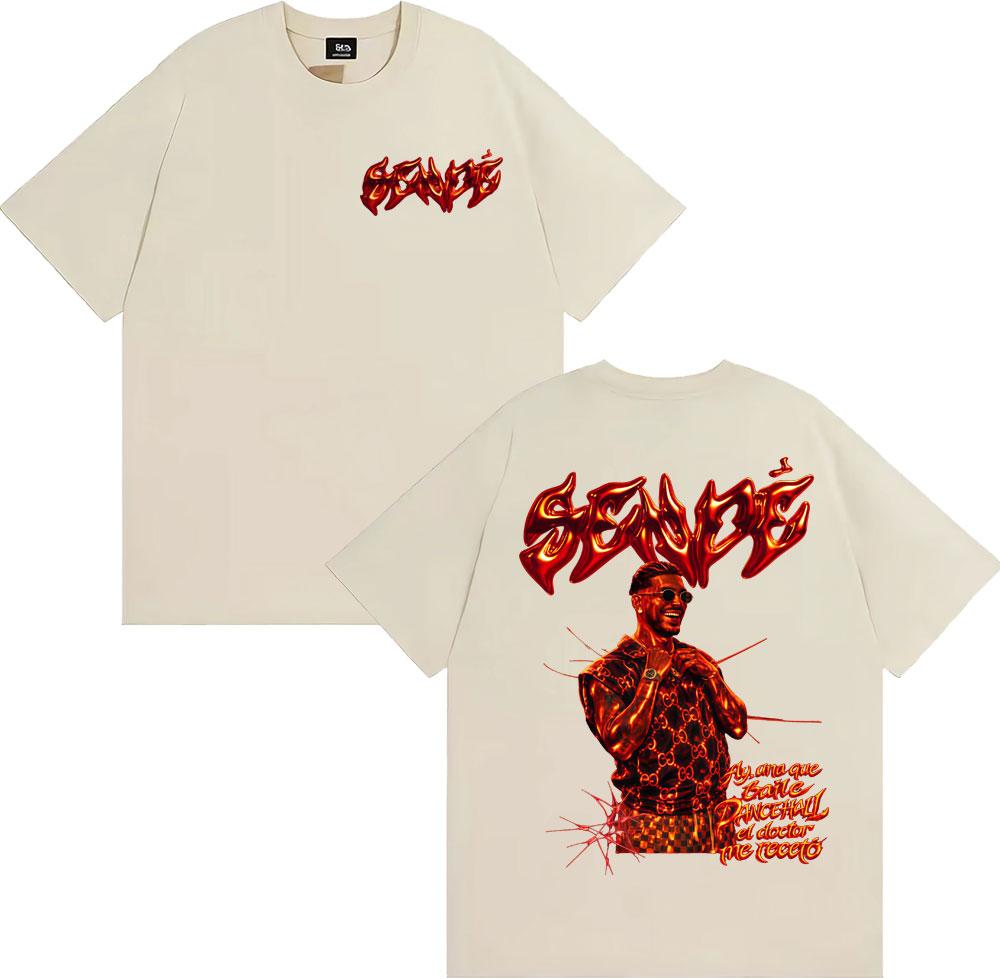 Rapper Ryan Castro Sende Album Tour 2026 Print T Shirts Unisexs Clothing Casual 100 Cotton T Shirt Vintage Gothic Classic Tshirt
