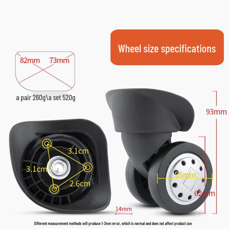 Universal Trolley Suitcase Replacement Wheels - Luggage Repair Accessories