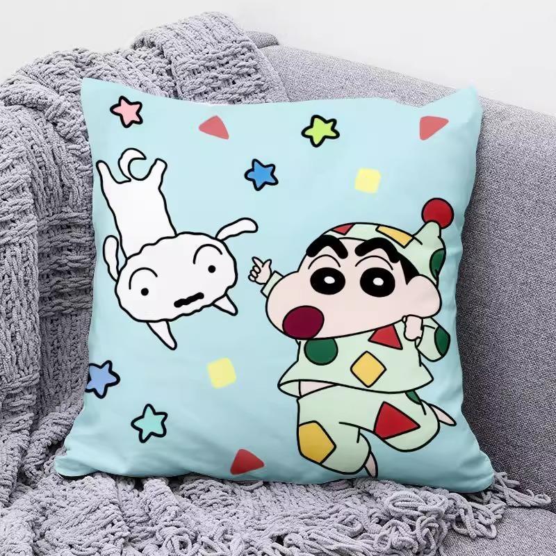 Cute Crayon Shin-chan Cartoon-Printed Pillowcases for a Cozy Sleep! Sofa cushion cover, room decoration, gifts