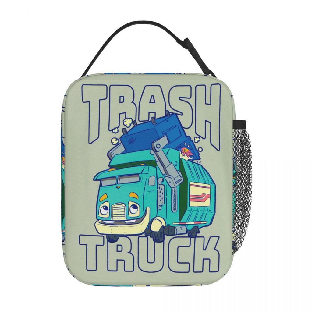 Trash Truck Cartoon Netflix Insulated Lunch Bag for Women Children Leakproof Food Boxes Thermal Lunch Box Tote