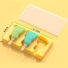 Silicone Popsicles Molds 4 Cavities Foot Shape Ices Cream Mold Freezers Ices Mold Cake Candy Mold with Lids & Stick