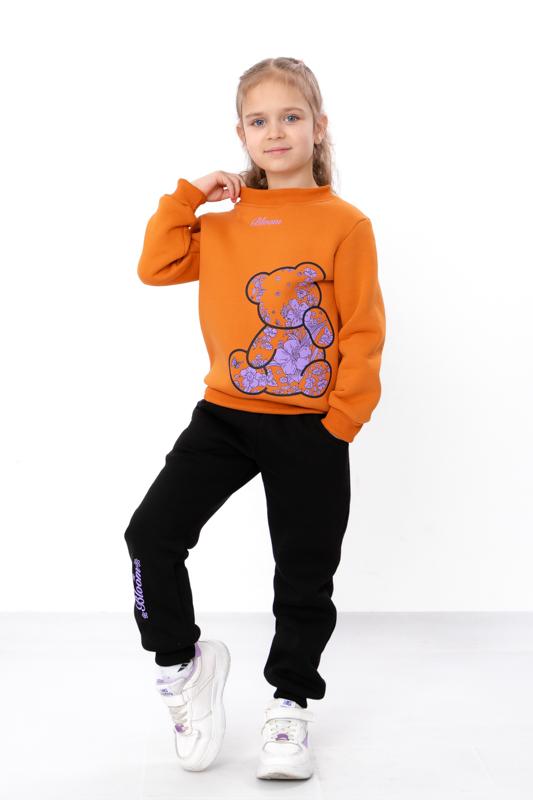 

Стильний зимовий спортивний костюм для дівчинки – Зручний світшот та штани, 6063-025-33-5 HC 98 помаранчевий