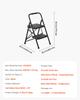 VEVOR 2 Step Ladder, Folding Step Stool with Wide Anti-Slip Pedal and Comfort Handgrip, Lightweight 272 kg Capacity Portable Steel Ladder