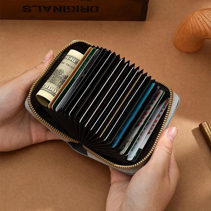 Portafoglio Portatessere Cane Bassotto Carino da Donna Portamonete Doppio Zip Copri Carte Multi RFID Portafoglio Piccolo da Uomo Regalo