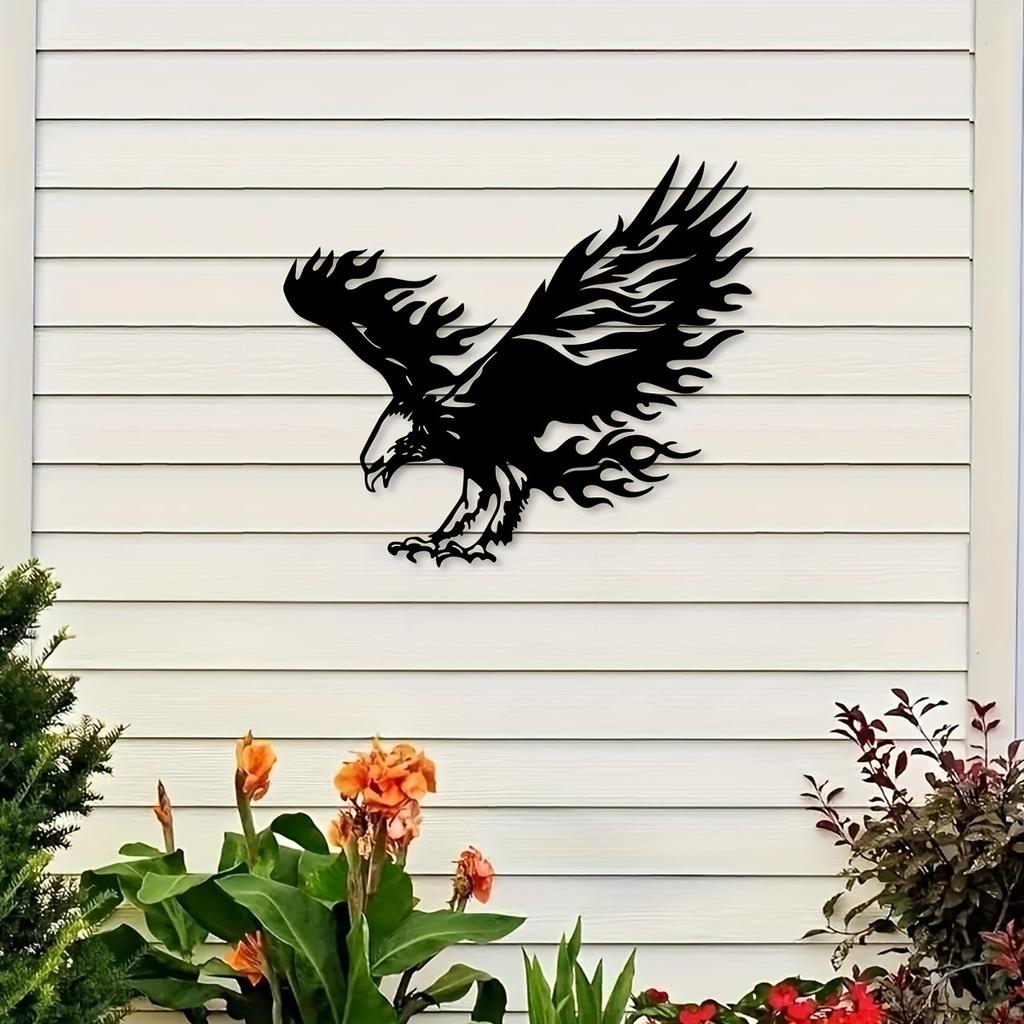 1pc Flying Eagle Metal Wall Art, Retro Decoration for Bar Kitchen Coffee, Halloween Christmas New Year Gift
