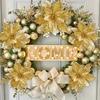 10pcs 14cm Christmas Flower Ornaments,Pink,Red,Gold,Glitter Artifical Flowers For Christmas Tree,Xmas Decoration For Home