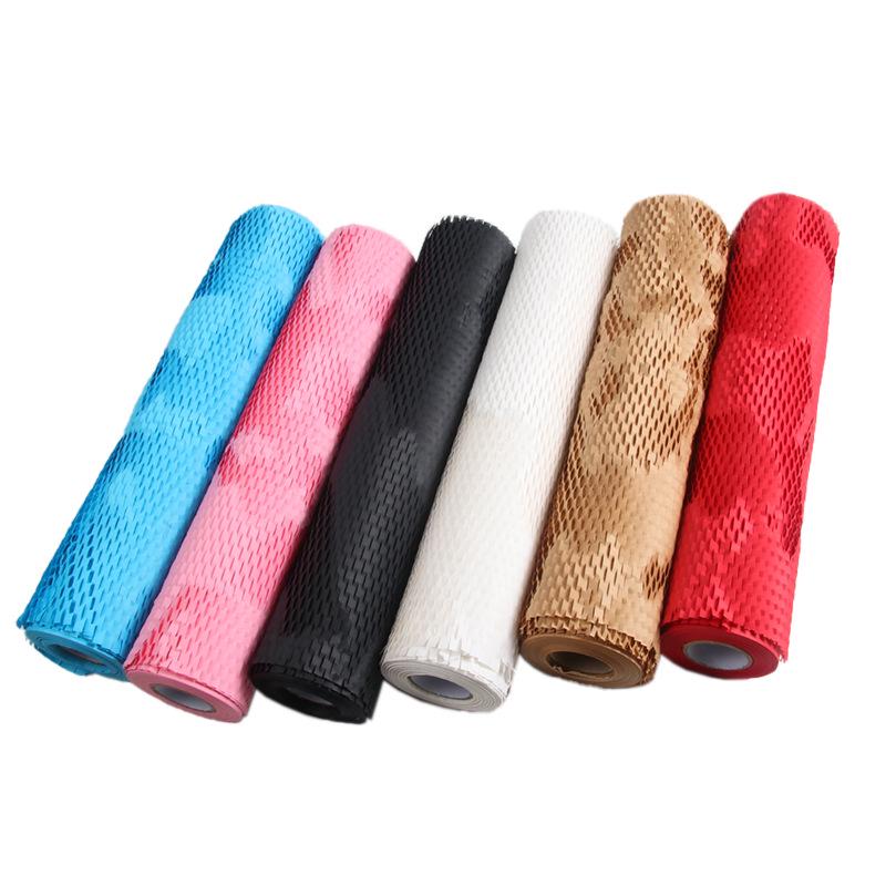 80g Kraft Geschenkpapier - Sechs Farben, Keramik- und Glas-sicher, Wabenmuster