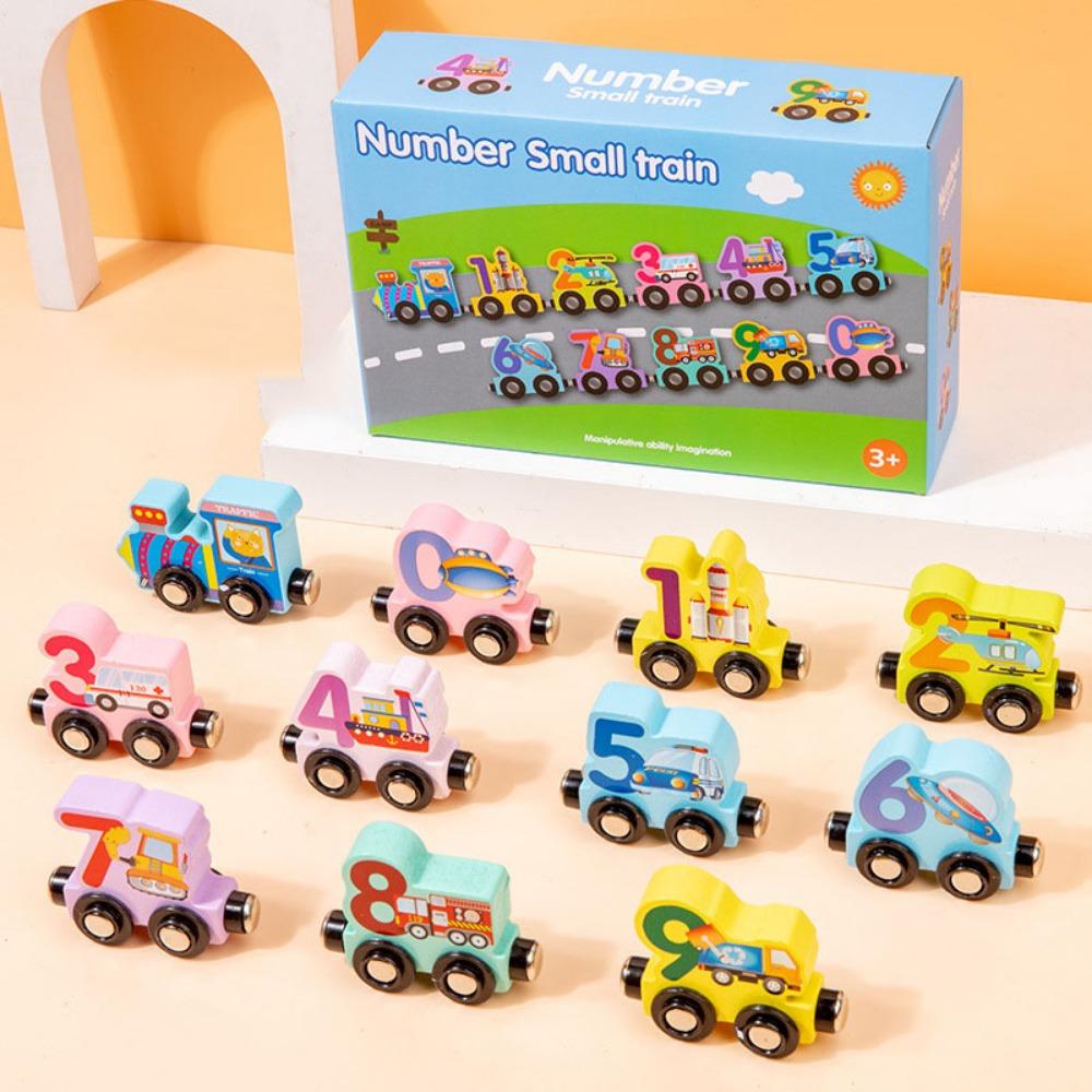Fruits/Dinosaur Montessori Number Train Set Educational Magnetic Digital Train  Toddler