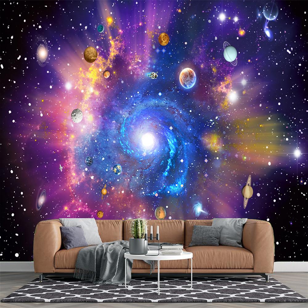 Galaxy Wall Mural 3d Star Universe Galaxy Wallpaper Living Room Bedroom Home Decor