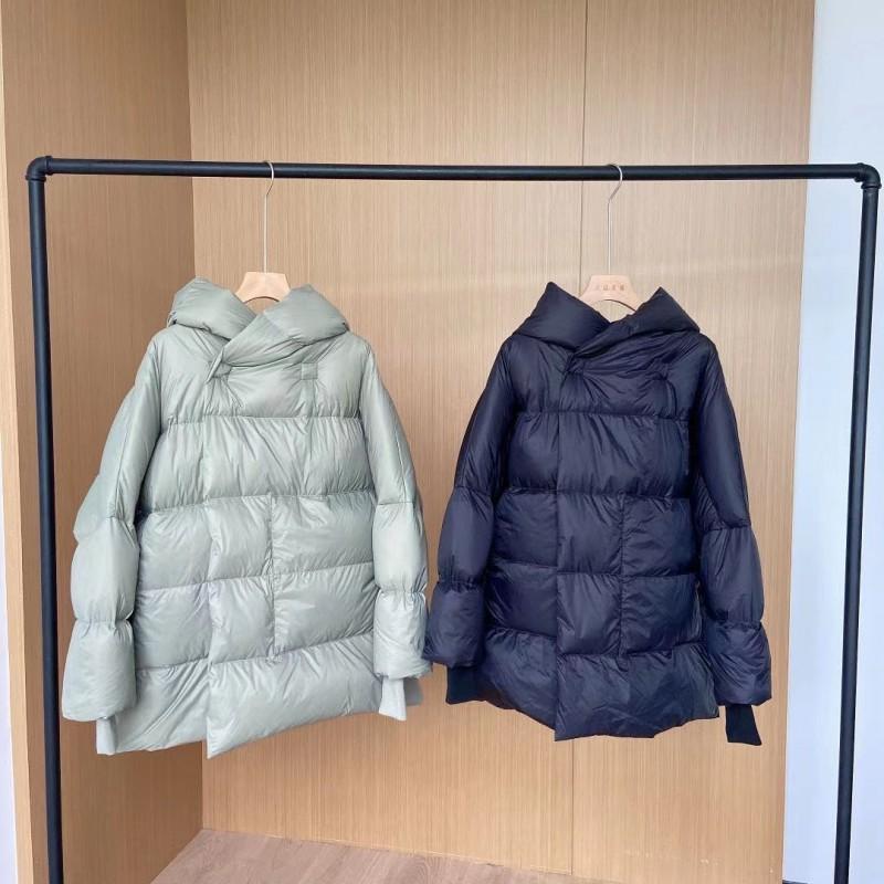Womens Short Down Jacket Lightweight Winter Warm Coat White Duck Loose Fit