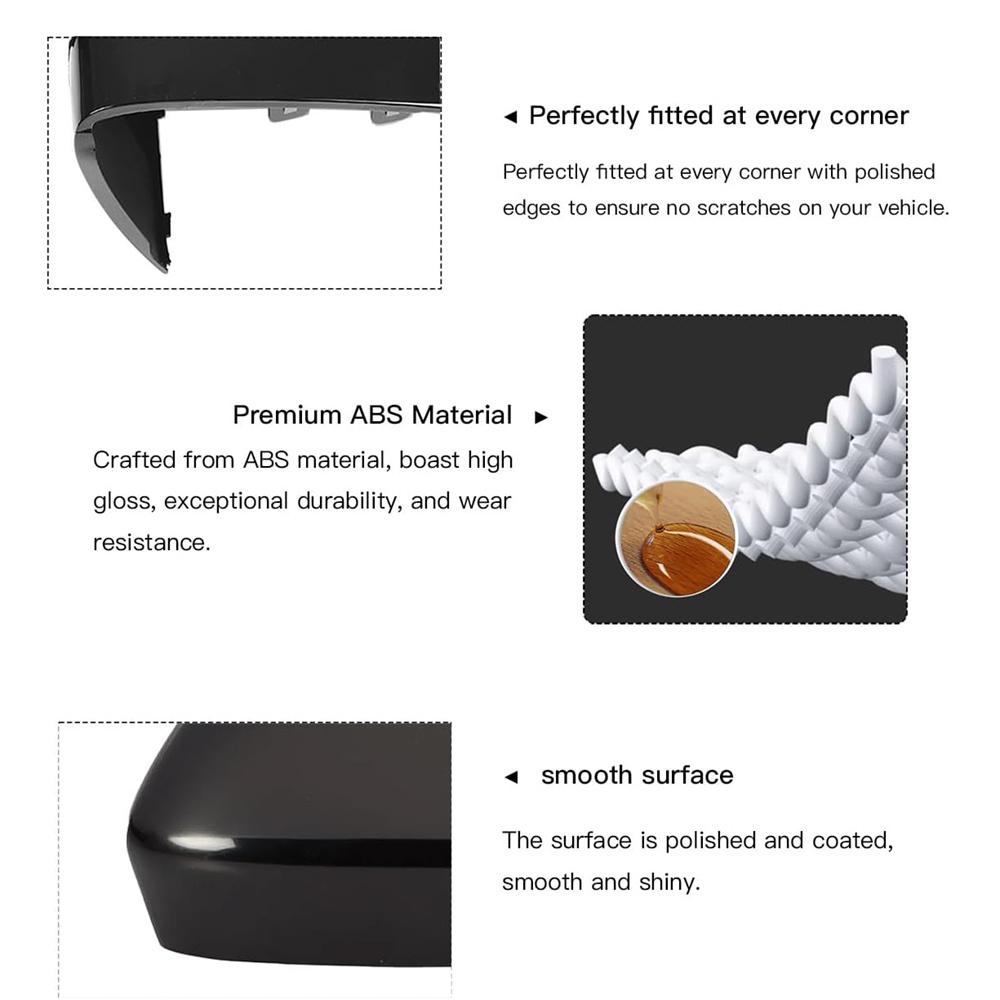 Left Side Rearview Mirror Cover Cap No-Blinker For Honda Civic 2022-2024 11th
