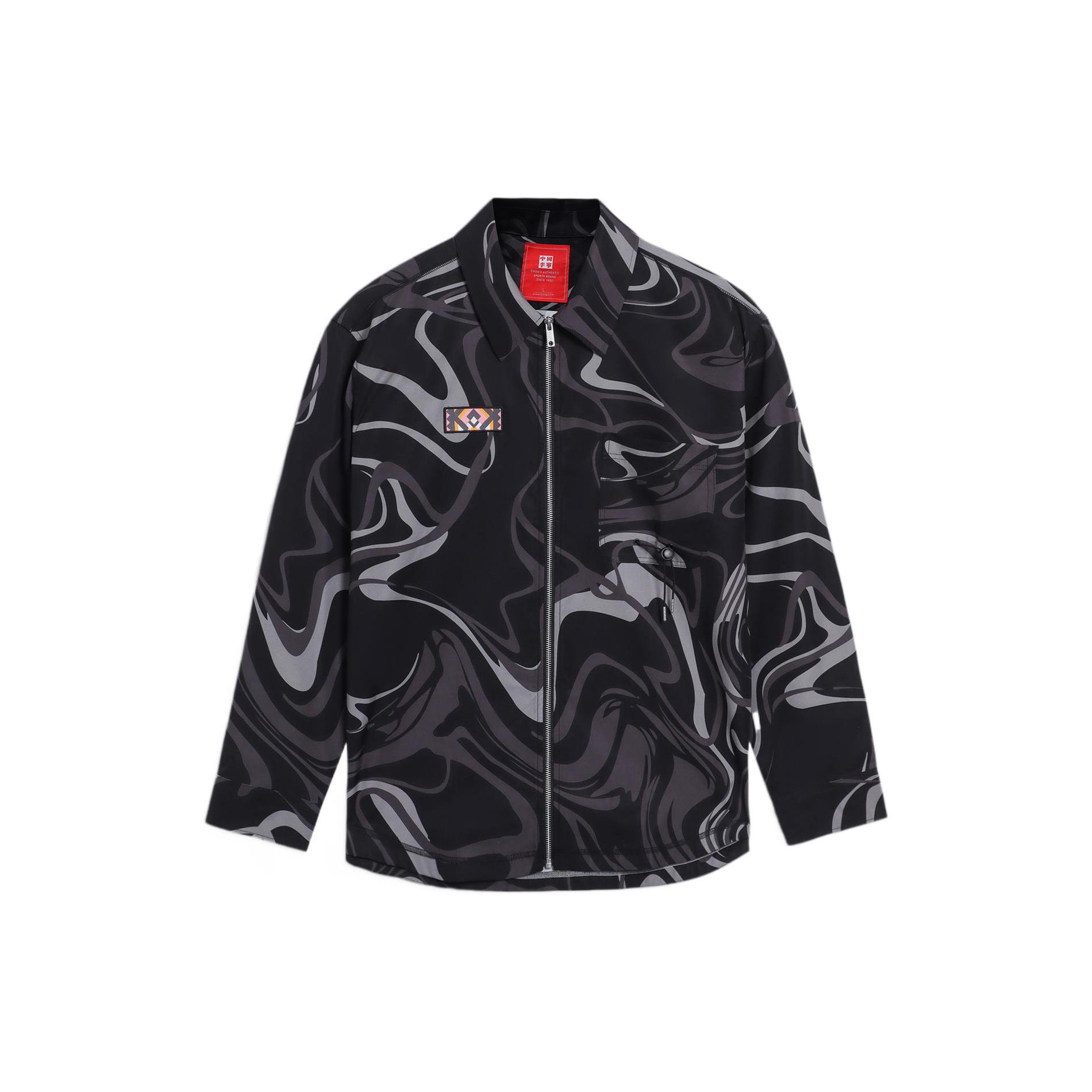 Рубашки Li Ning Мужские Черные С Воротником Умеренные Прочие ASHS021-3 M
