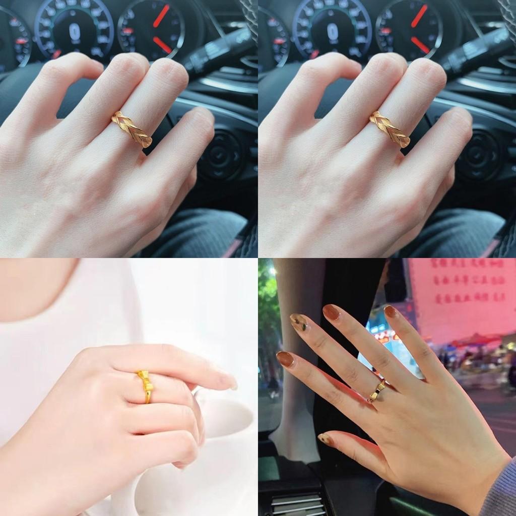Elegant Brass Gold Plated Bowknot And Wheat Spike Adjustable Ring For Women