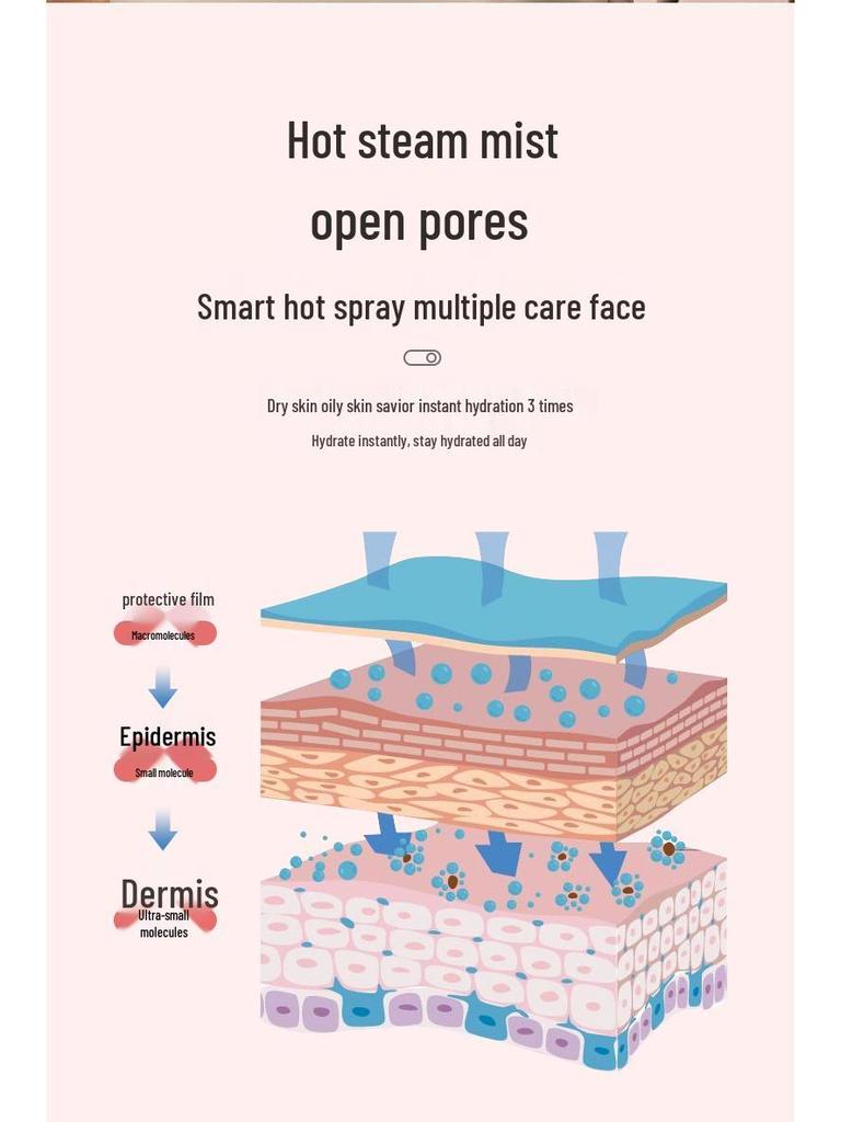 Nano Mist Facial Steamer & Humidifier - Hot/Cold Dual Spray Hydrating Device