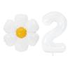 White Daisy Flower Foil Balloons with 32inch 0-9 Number Balloon Kids Birthday Party Decorations Baby Shower Air Globos INS Hot