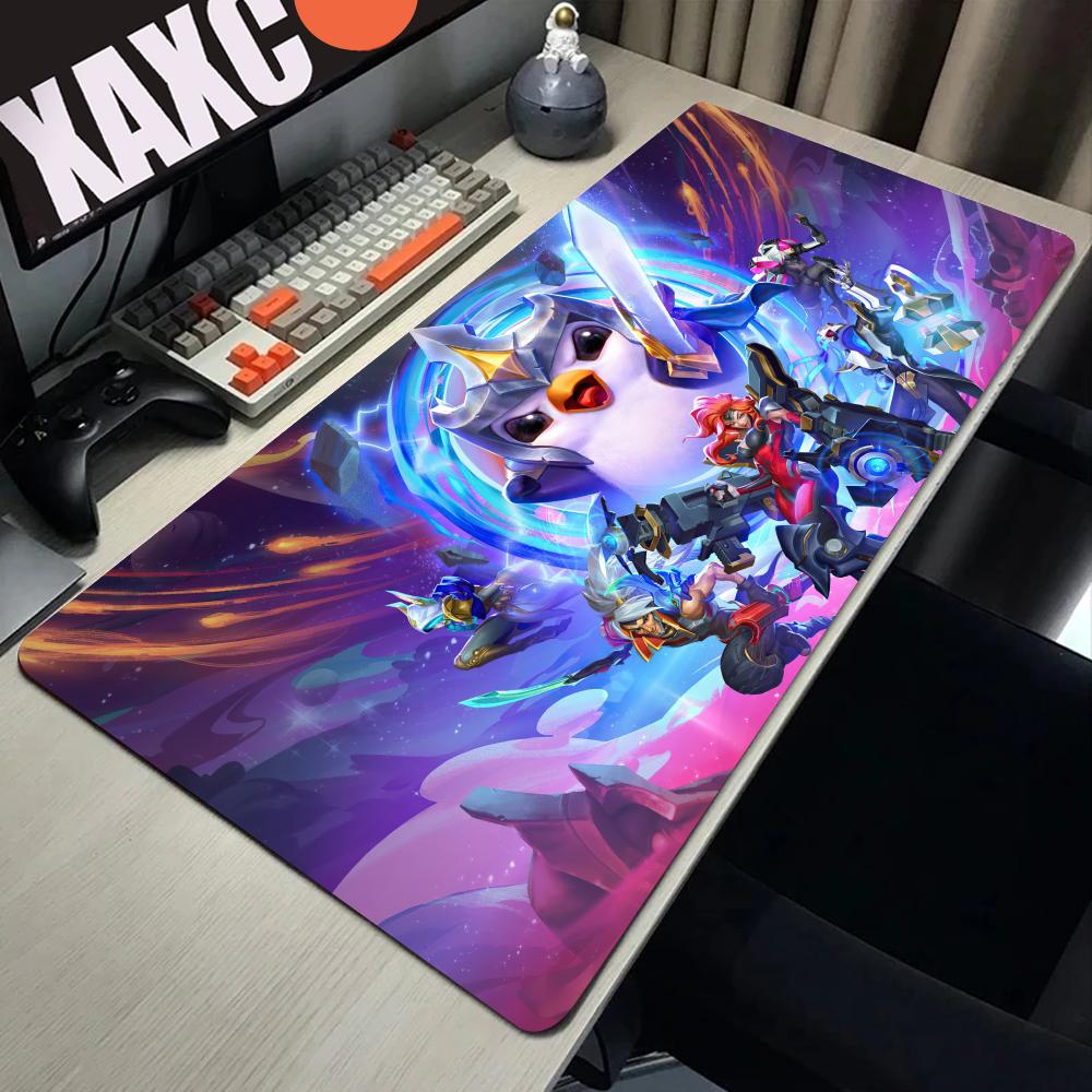 Teamfight Tactics Mouse Ped Anime Pc Gamer Kawaii Pad Rubber Keyboard Large Xxl Carpet Mause Gaming Mat Mats Desk Accessories