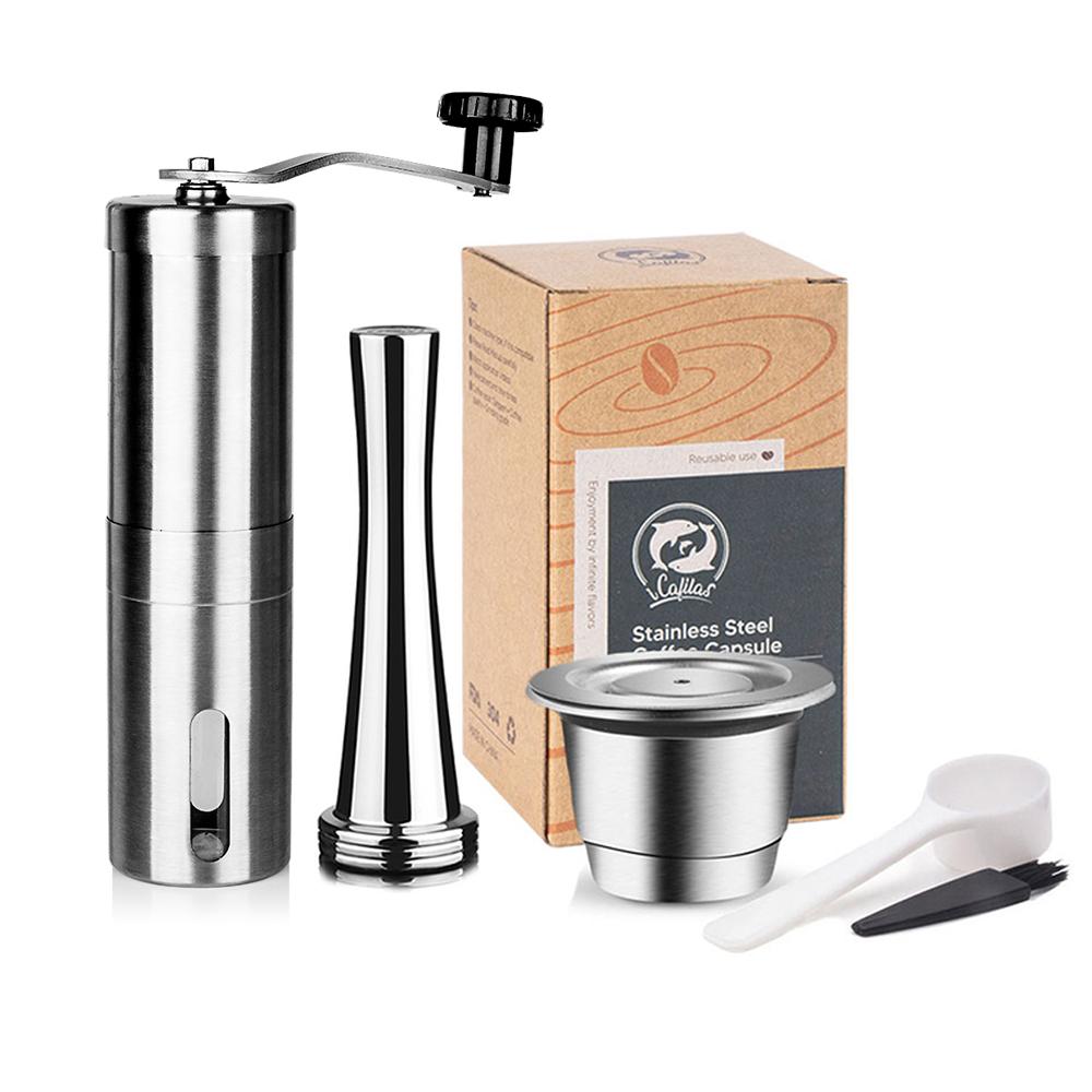 Roestvrij Staal Nespresso Herbruikbare Koffiecapsule Tamper Herbruikbare Koffiepad Koffiebenodigdheden Voor Barista Espressomachine