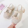 Children's Summer Sandals Chic Rhinestone Girl's High Heel Shoes Fashion Kids Princess Versatile Dress Sandals for Party Wedding