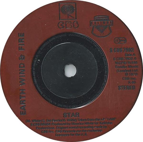

7inch Record EARTH WIND FIRE Star SCBS7902 CBS 1979 UK SoulFunk Used