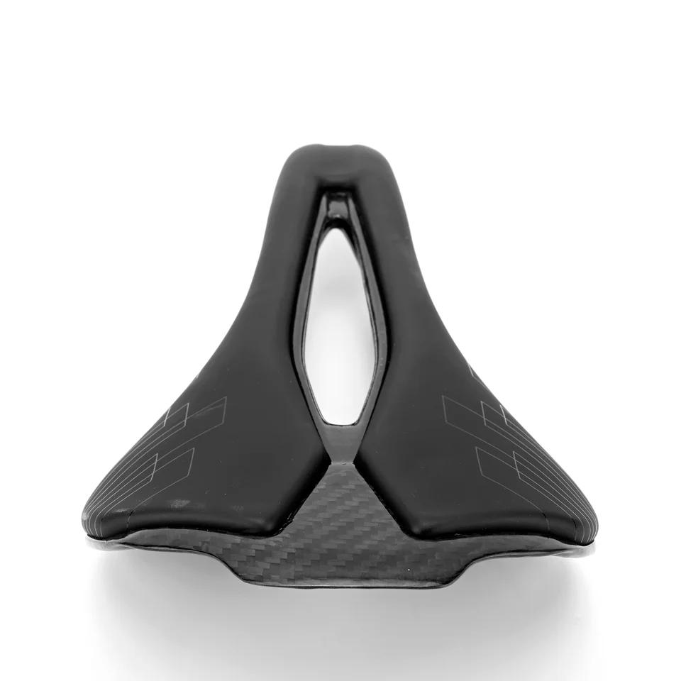GOLDIX Bicycle Carbon Fiber PU Leather Saddle Ultralight Road Mountain Bike Racing Cycling 3D Cushion Seat Accessories