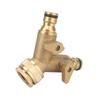 Brass 1/2" To 3/4" Female Thread Y Shape Ball Valve Two Way Water Splitter Garden Tap Quick Connector Irrigation Valve 1Pc