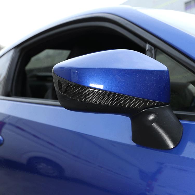 Mjuk Kolfiberstil Bil Backspegel Dekorationsskydd Lister Trim Passar För Toyota 86 GT86 För Subaru BRZ ZC6 2016-