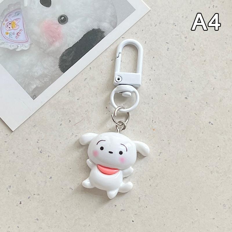 Crayon Shin-Chan Car Key Chain Cute Couple Schoolbag Ornaments Anime Cartoon Pendant Charm Keyring Figures Accessories Gift