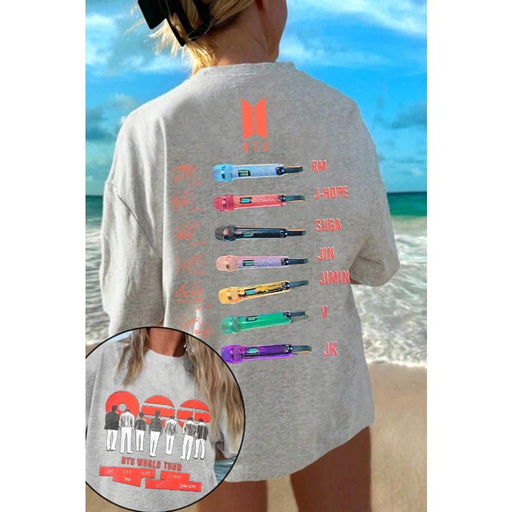 BTS Arirang 2026 Tričko Kpop Tour Tričko Dámské Pánské Oversized Y2k Krátký Rukáv Ležérní Bavlna Vysoká Kvalita Dámské Pánské Oblečení