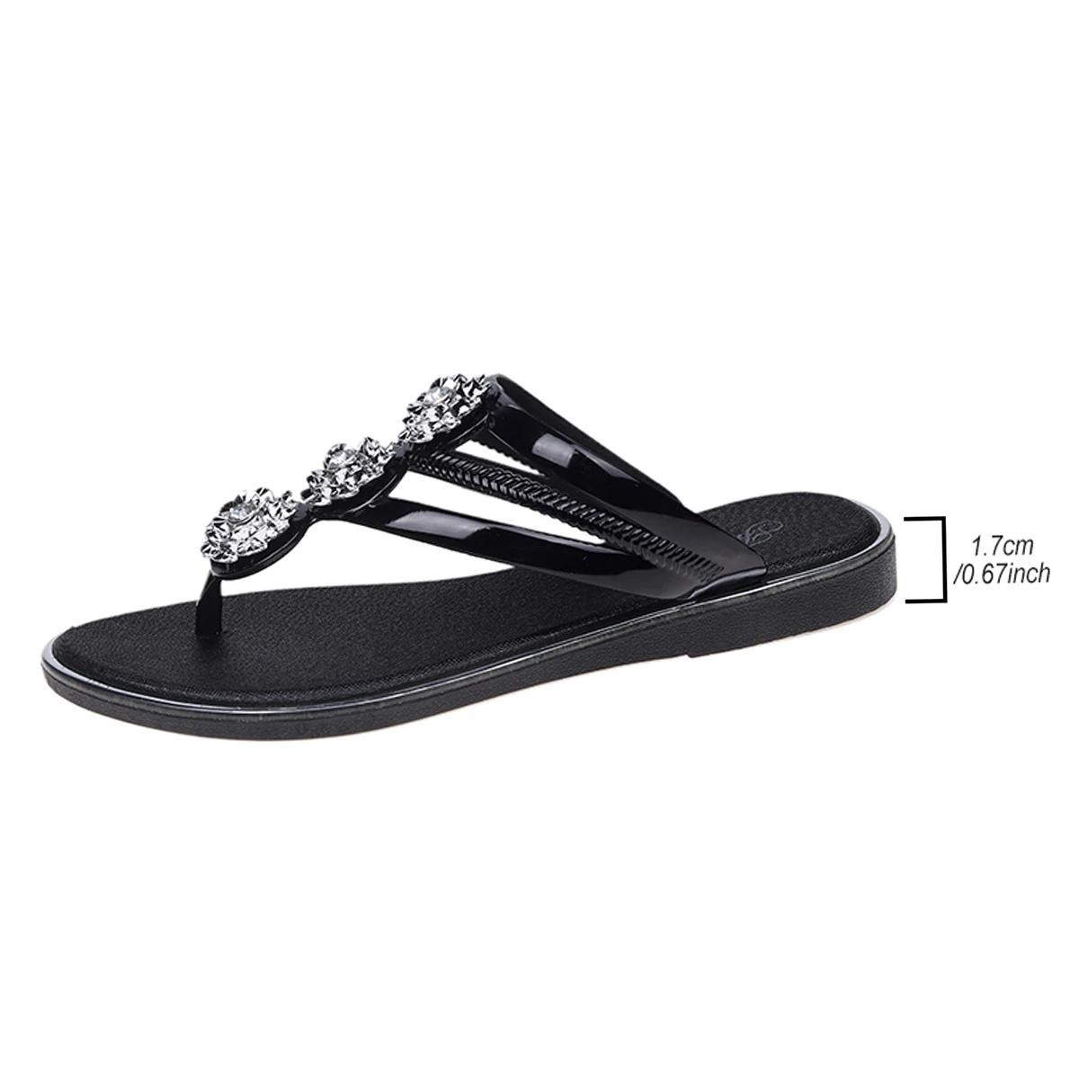

Женские тапочки 2024 года, летние новые модные туфли на плоской подошве для женщин, пляжные шлепанцы с открытым носком и стразами, женские шлепанцы Zapatos 41