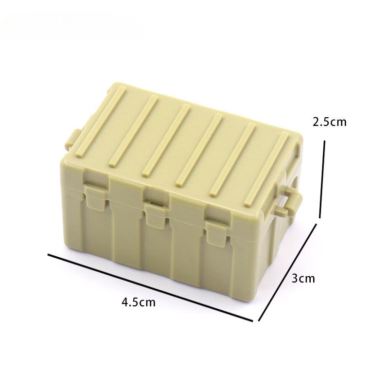 

Военные принадлежности можно положить куклы собранные раскладушка оружие коробка шесть цветов дополнительные детали игрушка строительный блок