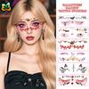 Cross Border Popular Halloween Makeup Face Stickers Tattoo Cute Witches Troublemakers Party Activities Waterproof Decorative
