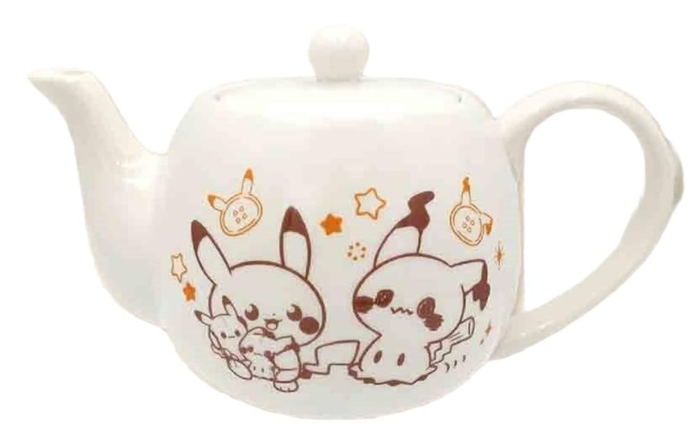 Marimo Craft PokéPeace Plush Series Teapot, Pikachu & Mimikkyu, Approx. W180 x H115 x D95mm, PKP-176