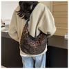 Leopardenmuster Leinwand Knödeltasche, Sportlicher Stil, Lässige und Vielseitige Beliebte Stofftasche, Tragbare und Modische Einzel-Schulter Crossbody-Tasche
