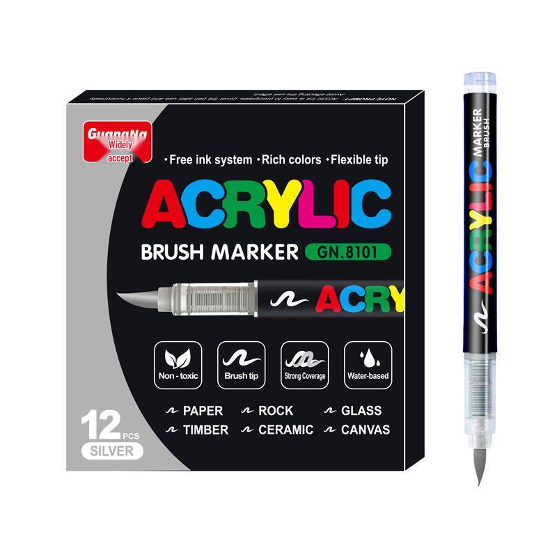 Acrylic Soft Tip Marker & Colored Pencil Set for Students & Anime Art