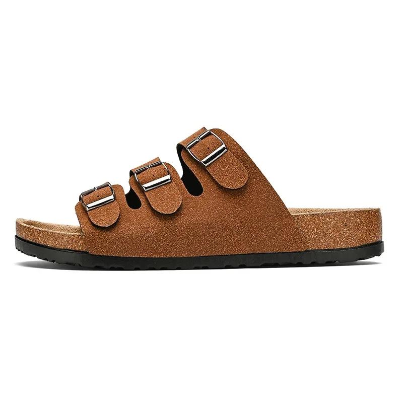 Flat Sandals Mens Sandals Leather Man Slippers for Men Men's Casual Sandal Mens Shoes High Quality Shoes Slipers