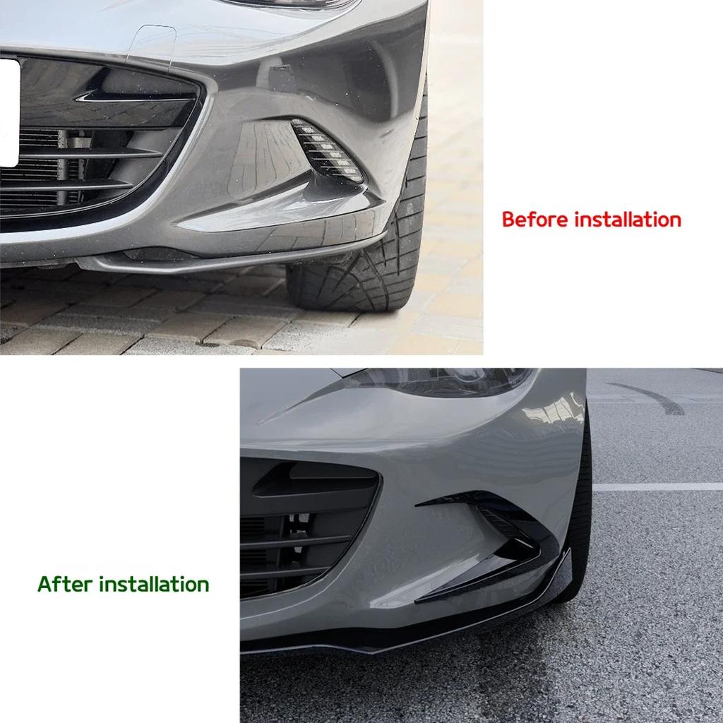 For Mazda Mazda MX-5 Miata ND 2016 + Automotive Carbon Fiber Front Air Knife Car Sticker Trend Grille External Accessories