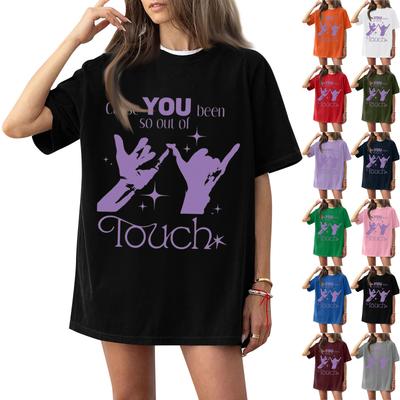 Women's Round Neck Printed Short-sleeved T-shirt Top