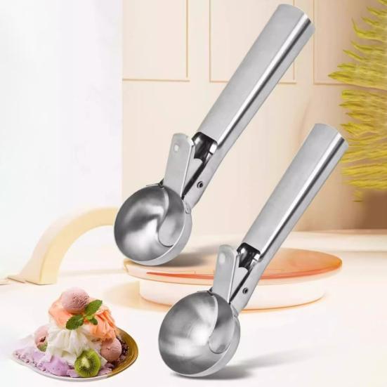 Fruit Baller Stainless Steel Fruit Scooper Easy To Operate One-Click Digging Comfortable Grip Kitchen Fruit Ball Maker