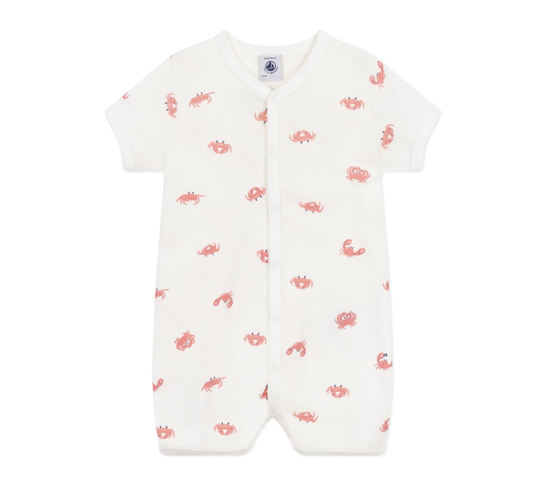 

Short Romper A0CZ7 3 months 60cm [Petit Bateau] Off-white/Multicolor
