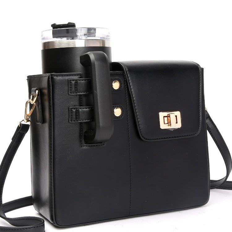 Outdoor Portable Beverage Bottle Water Cup Bag Universal Large Thermal Insulation Water Cup Storage Bag Multi-Functional Shoulder Messenger Bag