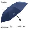 Portable Anti-Wind Storm Umbrella: 60-Rib, Double Rib, Black Glue Sun Protection, Compact Folding Design for Sunny/Rainy Days.