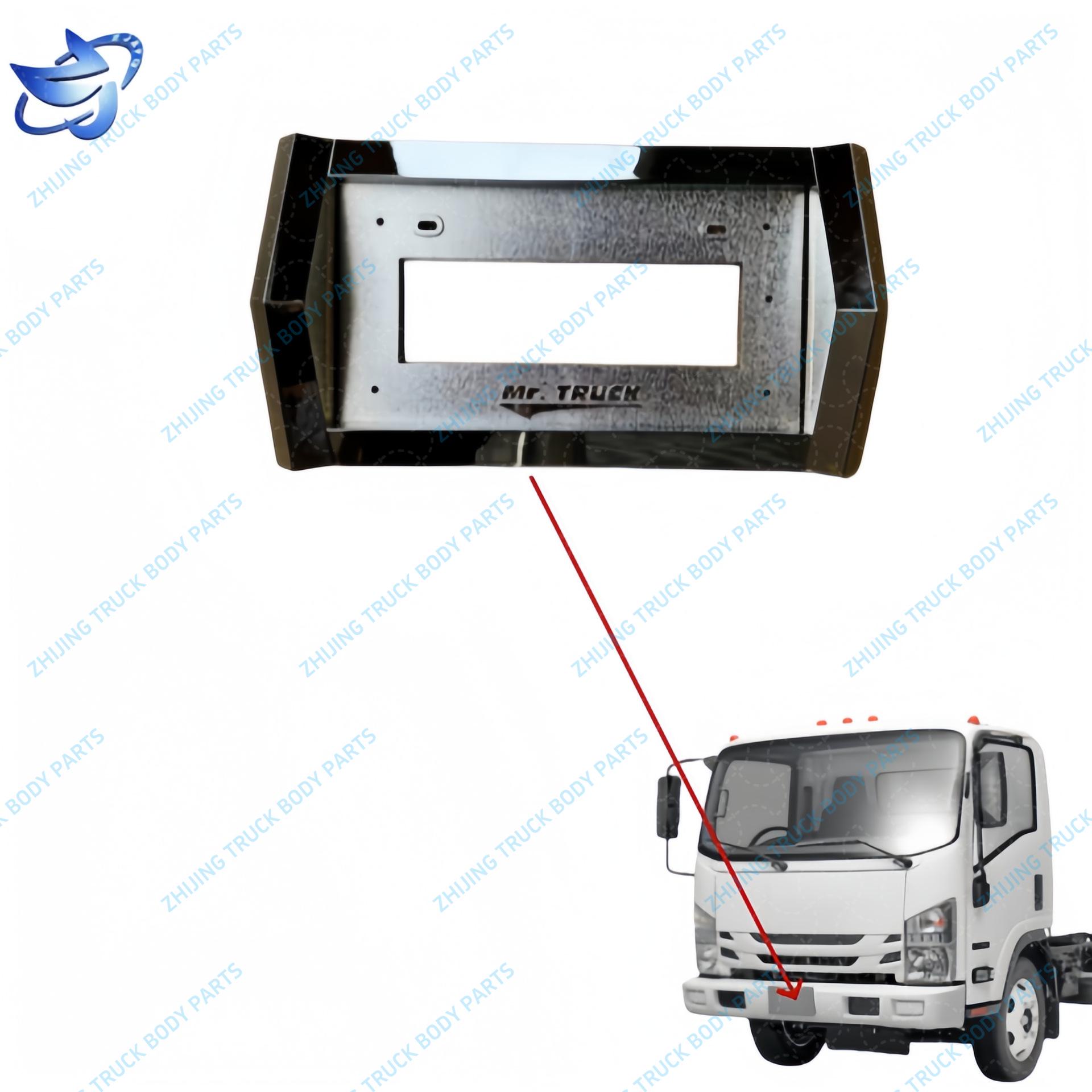 Electroplated Recessed License Plate Frame for 2008 Isuzu 700P NPR Truck