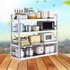 Modern 4-Tier Carbon Steel Kitchen Storage Rack